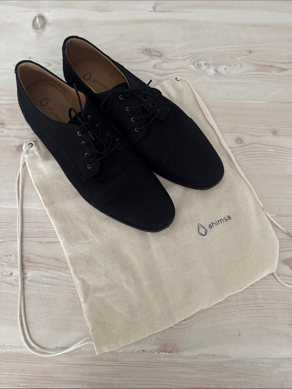 Men's Black Lace-Up Shoes - Picture 2 of 9